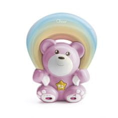 Chicco medveď s projektorom First Dreams Rainbow Bear 0M ružová