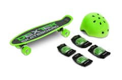 TOYZ Set detský zelený skateboard + prilba a chrániče