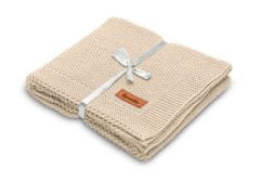 Sensillo Bavlnená deka, béžová 100 x 80