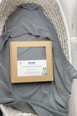 Sensillo Detská deka s kapucňou 100% BAMBOO GIFT GRAFIT