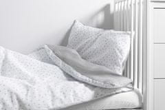 Sensillo 2 dielna posteľná súprava - deka do postieľky - Obliečka na perinu + obliečka na vankúš - 100x135cm + 40x60cm - šedá
