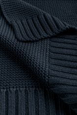 Sensillo Bambusová bavlnená deka 80x100 cm námornícka modrá