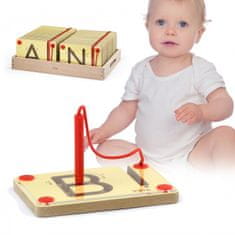 Viga Toys Magnetické tabuľky Učíme sa písať veľké písmená Montessori