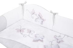 BELISIMA 3-dielne posteľné obliečky Butterfly 100/135 sivé