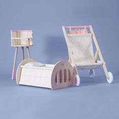 Classic world Drevená stolička na kŕmenie pre plyšové bábiky
