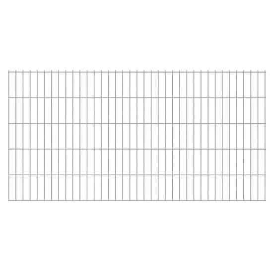 Vidaxl 2D plotové panely, 2,008 x 1,03 m, 6 m, strieborné