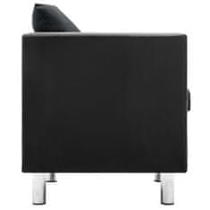 Vidaxl 2-dielna sedacia súprava z umelej kože čierna a tmavosivá