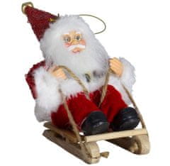 Dům Vánoc Ozdoba na stromček Santa na saniach 18 cm