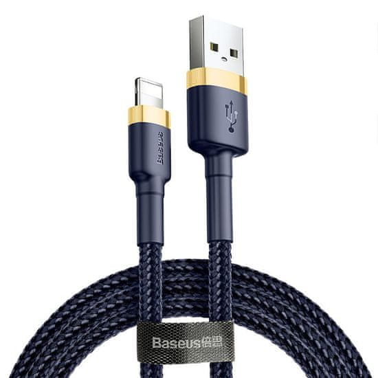 BASEUS Cafule nabíjací / dátový kábel USB na Lightning 1,5A 2m, zlatá-modrá CALKLF-CV3