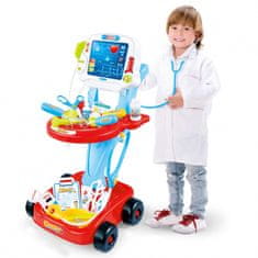 WOOPIE Vozík pre malého lekára Modrý detský lekársky set 17 akrov