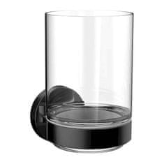 EMCO Emco Round - Držiak s pohárom, montáž pomocou lepenia alebo vŕtania, čierna 432013300
