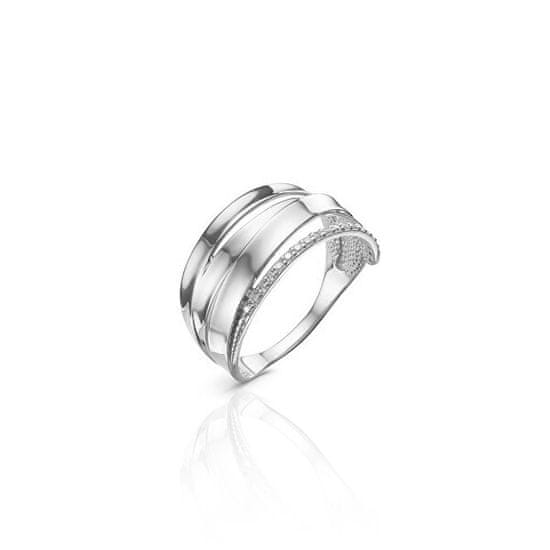 JVD Elegantný strieborný prsteň so zirkónmi SVLR0390XH2BI
