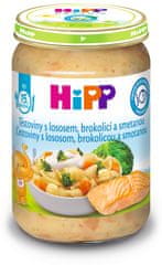HiPP Cestoviny s lososom, brokolicou a smotanou, 6 x 250g