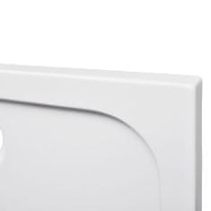 Vidaxl Obdĺžniková sprchová vanička z ABS, biela 80x90 cm