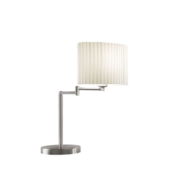 Kolarz HILTON SAND stolná lampa leštený nikel, výška 48 cm