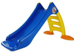 Lean-toys Záhradná šmykľavka s rebríkom pre deti 424 modrá a žltá