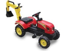 Lean-toys Traktor s lyžicou červené pedále