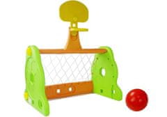 shumee Futbalová bránka Basketbal 2v1 pre deti zelená oranžová