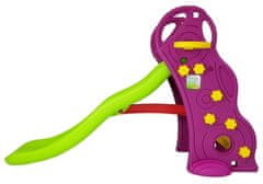Lean-toys Plastová šmýkačka s rebríkom Fialová