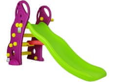 Lean-toys Plastová šmýkačka s rebríkom Fialová