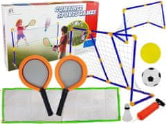 Lean-toys Badmintonový volejbalový set 3 v 1 Dve verzie bránky