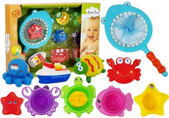 Lean-toys Hračky do kúpeľa Hviezdica Pick-up Net Turtle