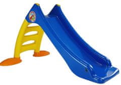 Lean-toys Záhradná šmykľavka s rebríkom pre deti 424 modrá a žltá