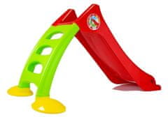 Lean-toys Záhradná šmykľavka s rebríkom pre deti 424 zeleno-červená