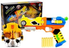 Lean-toys Penová pištoľ Robot 2v1 Maska