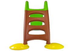 Lean-toys Záhradná šmykľavka s rebríkom pre deti 424 zeleno-hnedá