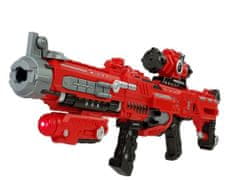Mamido Detská pištoľ na penové náboje s laserom červená