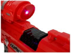 Lean-toys Svietiaca pištoľ svietiaca v tme Penové náboje Dosah zvuku 45 m