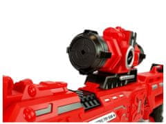 Mamido Detská pištoľ na penové náboje s laserom červená