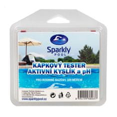 Sparkly POOL Kvapkový tester bazénovej vody - aktívny kyslík (O2) a pH