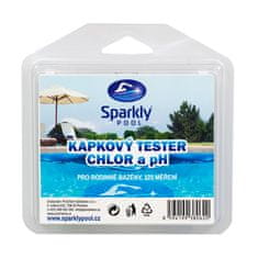 Sparkly POOL Kvapkový tester bazénovej vody - chlór a pH