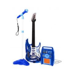 Iso Trade Detská gitara s mikrofónom a zosilňovačom | modrá