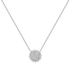 Brilio Silver Trblietavý strieborný náhrdelník so zirkónmi NCL24W