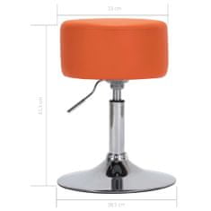 Vidaxl Barové stoličky 2 ks oranžové umelá koža