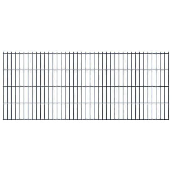 Vidaxl Plotový panel 2D, 2,008 x 0,83 m, sivý