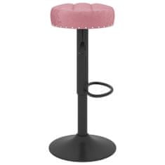 Vidaxl Barové stoličky 2 ks, ružové, zamat