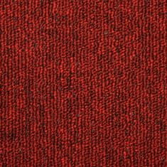 Vidaxl Kobercové nášľapy na schody 15 ks, 65x25 cm, červené