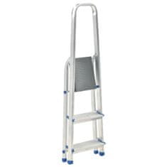 Vidaxl Hliníkový rebrík s 3 schodíkmi nosnosť 150 kg