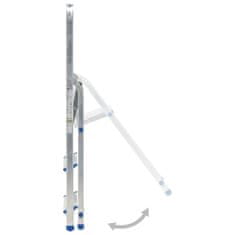 Vidaxl Hliníkový rebrík s 3 schodíkmi nosnosť 150 kg