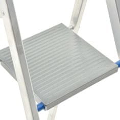 Vidaxl Hliníkový rebrík s 5 schodíkmi nosnosť 150 kg