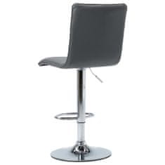 Vidaxl Barové stoličky 2 ks, sivé, umelá koža