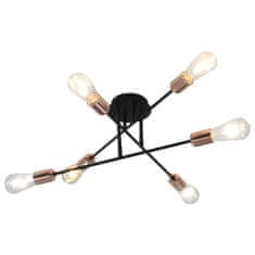 Vidaxl Stropné svietidlo s vláknovými žiarovkami 2 W čierne a medené E27