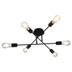 Vidaxl Stropné svietidlo s vláknovými žiarovkami 2 W čierne E27