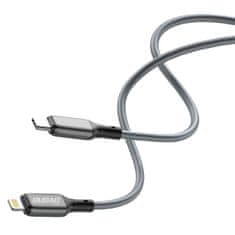 DUDAO L5H kábel USB-C / Lightning PD 65W 1m, sivý