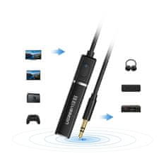 Ugreen CM107 Transmitter Bluetooth audio adaptér 3.5 mm jack, čierny