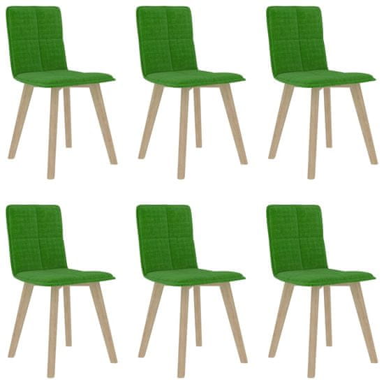 Vidaxl Jedálenské stoličky 6 ks, zelené
